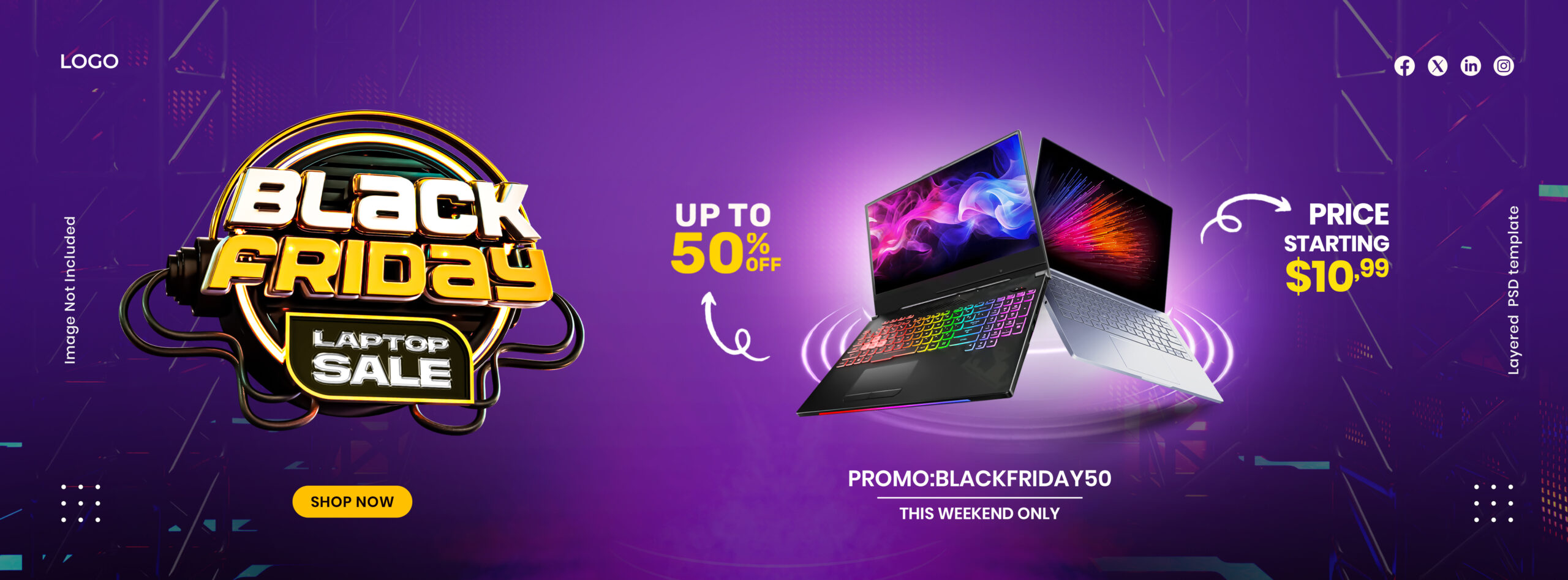 Black Friday Sale Social Media Cover Design Template